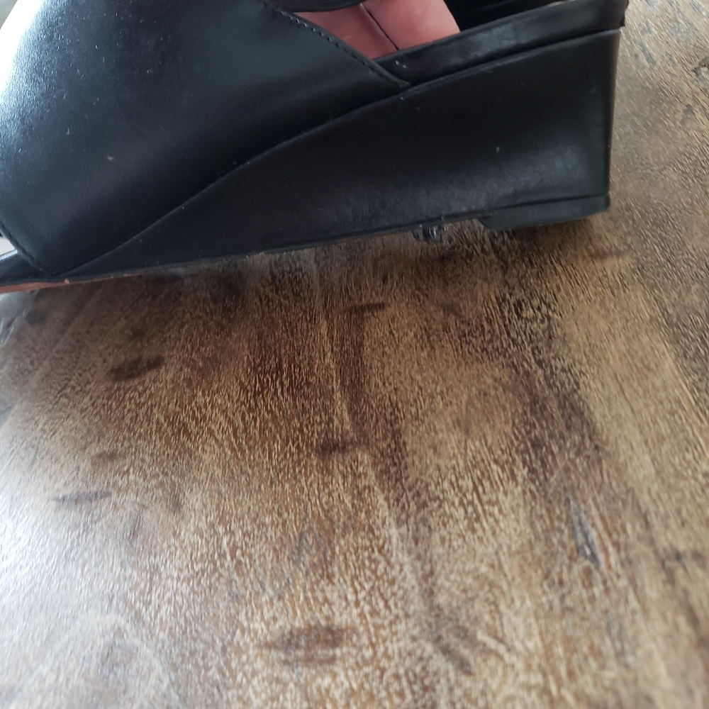 Cole Haan black braided wedge sandals. 2 inch heel. $225 msrp size 7.5 - Picture 5 of 11